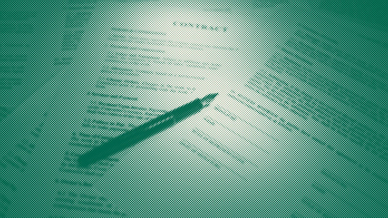Halftone photo of a fountain pen lying on the pages of a printed contract
